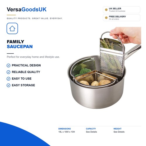 Family saucepan triple pan - saucepan,