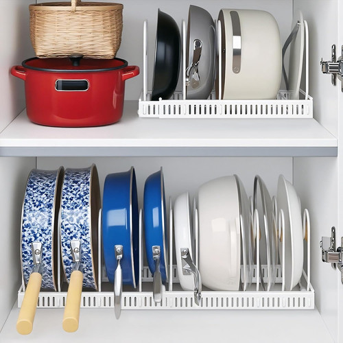Expandable pan lid holder with - pan,